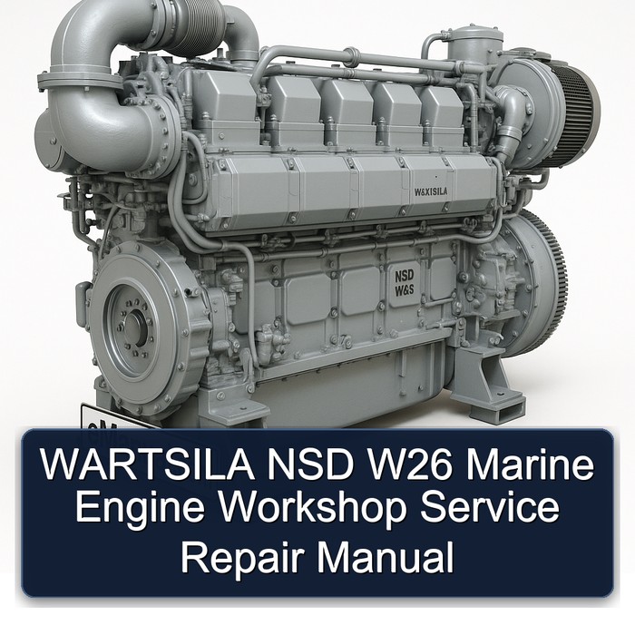 WARTSILA NSD W26 Marine Engine Workshop Service Repair Manual