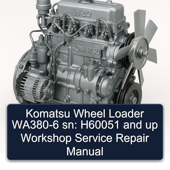 Komatsu Wheel Loader WA380-6 sn: H60051 and up Workshop Service Repair Manual 
