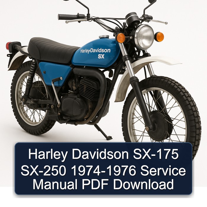 Harley Davidson SX-175 SX-250 1974-1976 Service Manual PDF Download