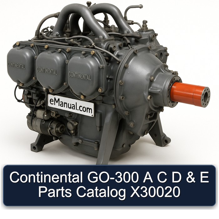 Continental GO-300 A C D & E Parts Catalog X30020
