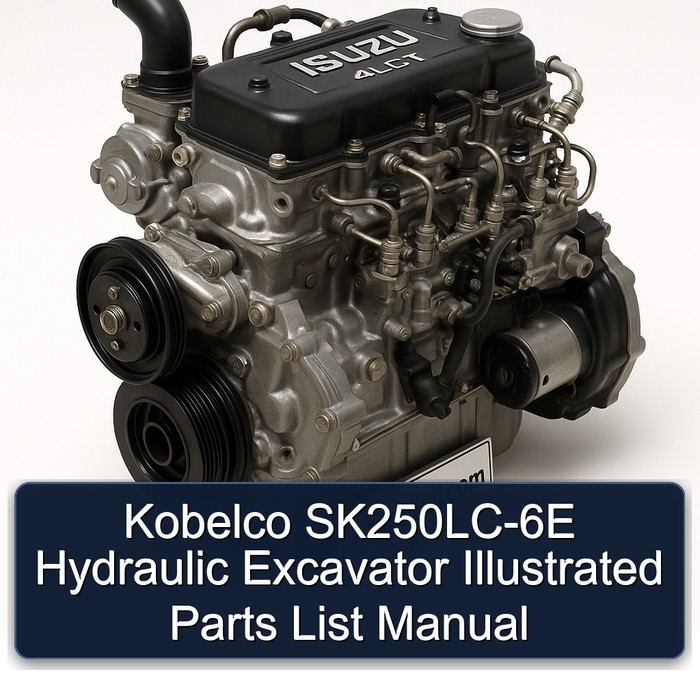 Kobelco SK250LC-6E Hydraulic Excavator Illustrated Parts List Manual