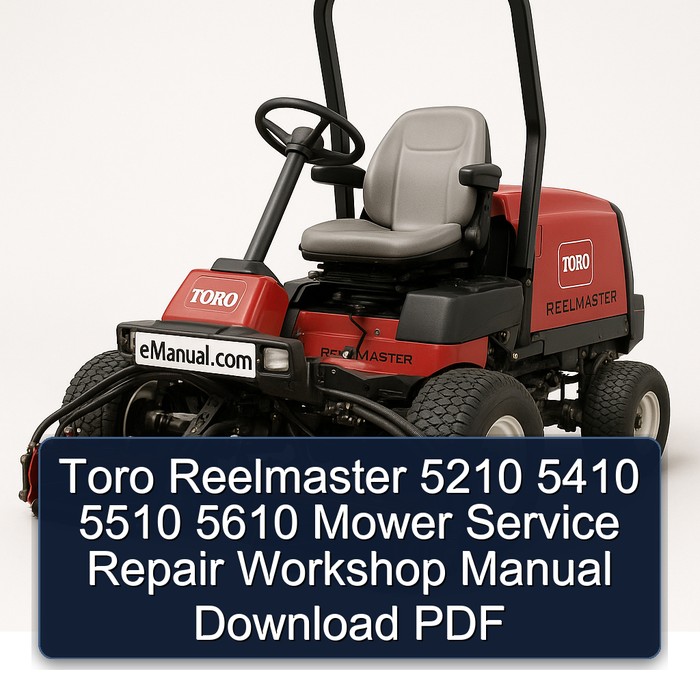 Toro Reelmaster 5210 5410 5510 5610 Mower Service Repair Workshop Manual Download PDF