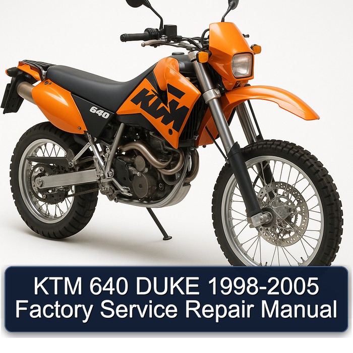KTM 640 DUKE 1998-2005 Factory Manual de servicio y reparación