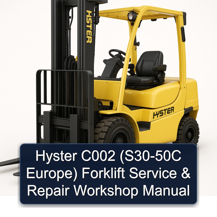 Manual de Servicio y Reparación de Montacargas Hyster C002 (S30-50C Europa)