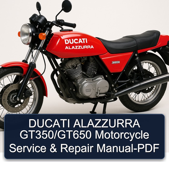 DUCATI ALAZZURRA GT350/GT650 Motorcycle Manual de servicio y reparación-PDF