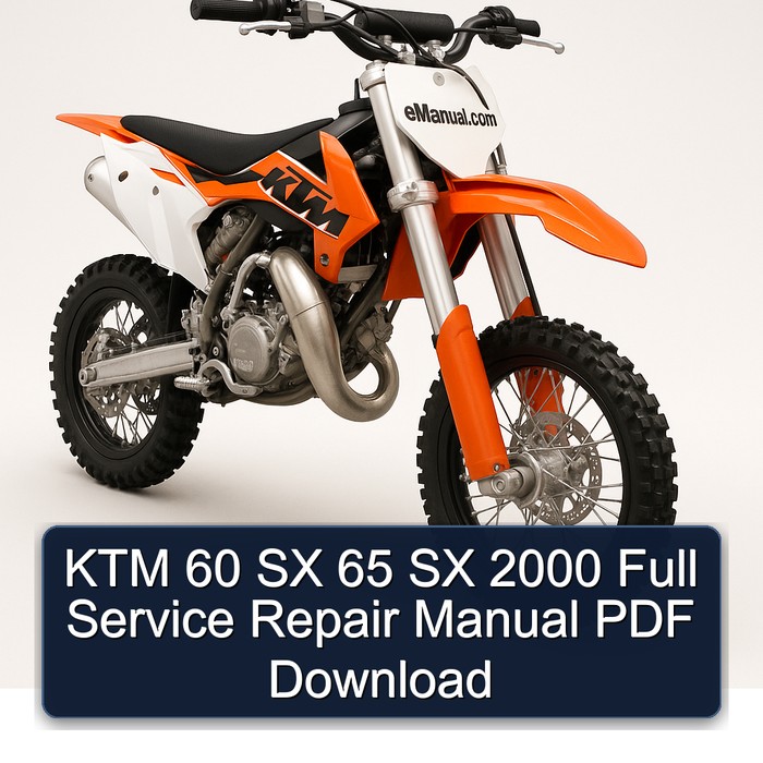 KTM 60 SX 65 SX 2000 Full Manual de servicio y reparación PDF Download