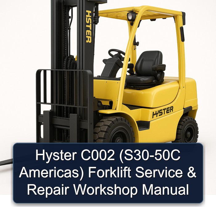 Manual de Servicio y Reparación de Montacargas Hyster C002 (S30-50C Américas)