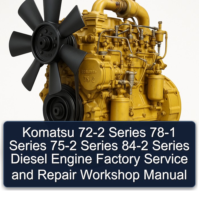 Komatsu 72-2 Series 78-1 Series 75-2 Series 84-2 Series Diesel Engine Factory Service and Repair Workshop Manual