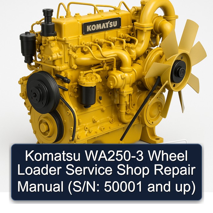 Komatsu WA250-3 Wheel Loader Service Shop Repair Manual (S/N: 50001 and up)