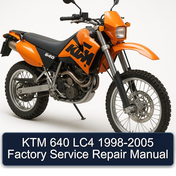KTM 640 LC4 1998-2005 Factory Manual de servicio y reparación