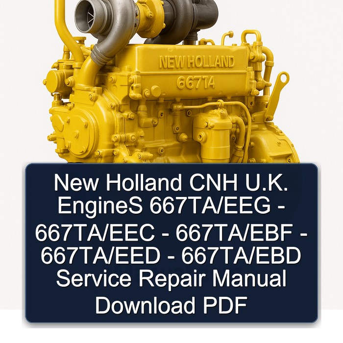 New Holland CNH U.K. EngineS 667TA/EEG - 667TA/EEC - 667TA/EBF - 667TA/EED - 667TA/EBD Service Repair Manual Download PDF
