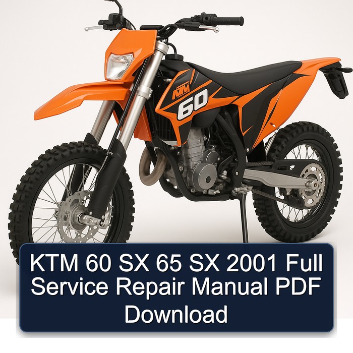 KTM 60 SX 65 SX 2001 Full Manual de servicio y reparación PDF Download