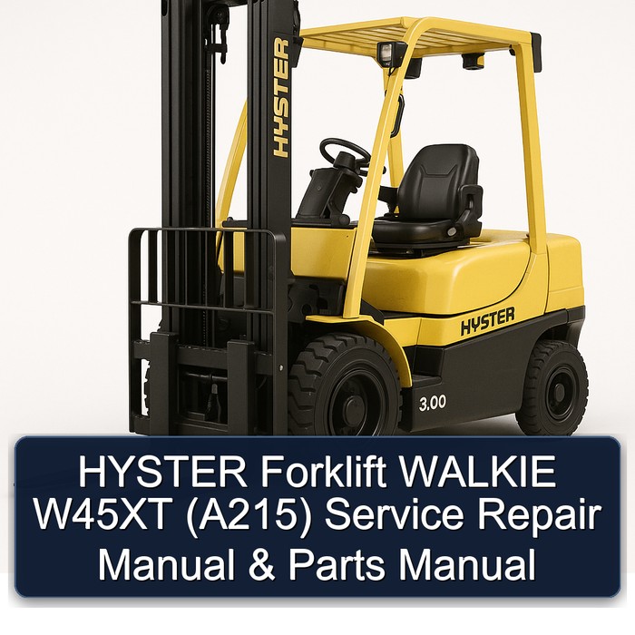 Manual de Servicio y Repuestos para Carretilla Elevadora HYSTER WALKIE W45XT (A215)
