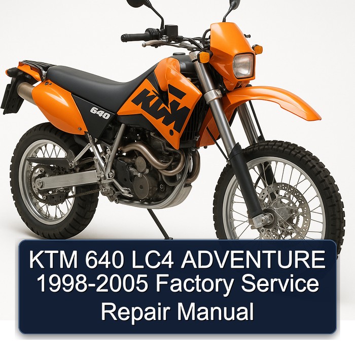 KTM 640 LC4 ADVENTURE 1998-2005 Factory Manual de servicio y reparación
