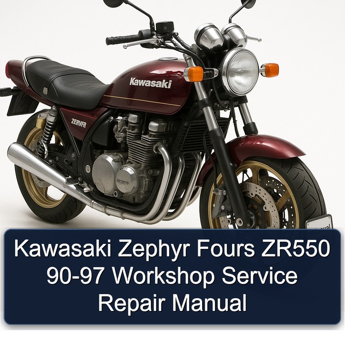Kawasaki Zephyr Fours ZR550 90-97 Workshop Manual de servicio y reparación