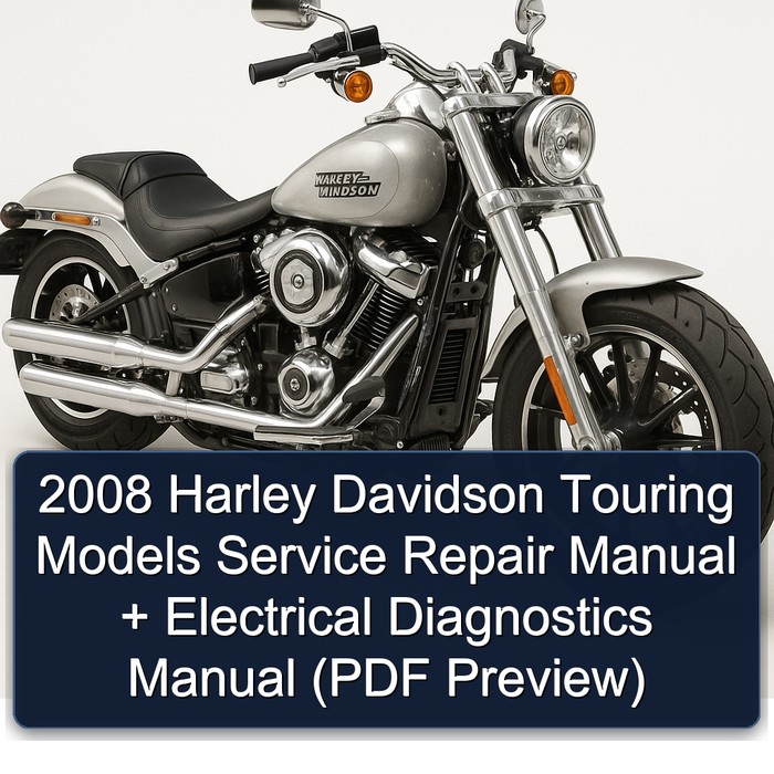 2008 Harley Davidson Touring Models Manual de servicio y reparación + Electrical Diagnostics Manual (PDF Preview)