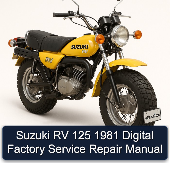 Suzuki RV 125 1981 Digital Factory Manual de servicio y reparación