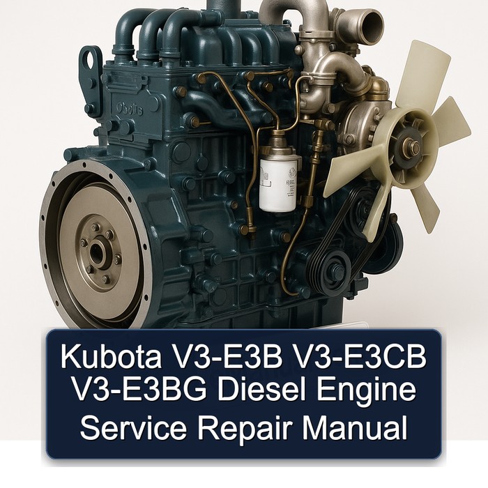 Manual de Servicio y Reparación del Motor Diesel Kubota V3-E3B, V3-E3CB, V3-E3BG