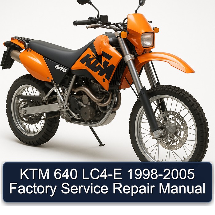 KTM 640 LC4-E 1998-2005 Factory Manual de servicio y reparación