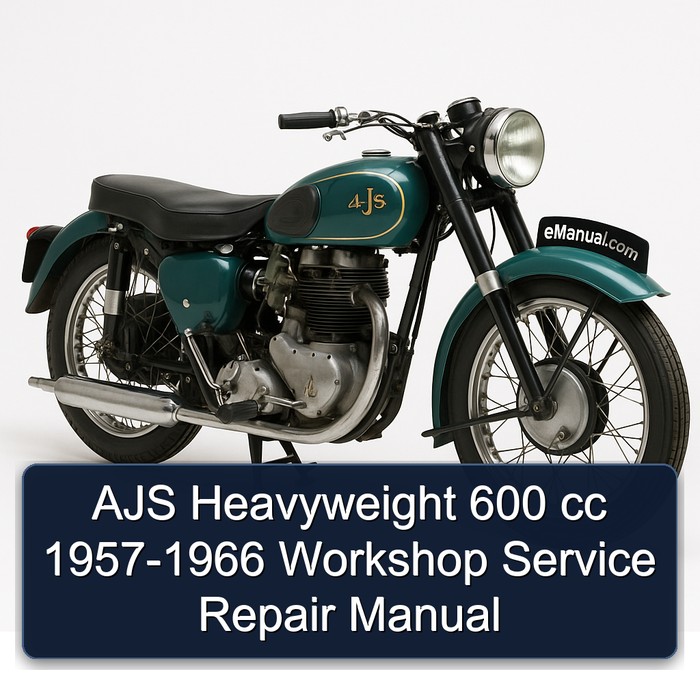 AJS Heavyweight 600 cc 1957-1966 Workshop Manual de servicio y reparación