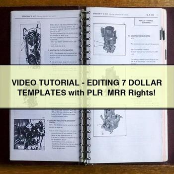 Video Tutorial-Editing 7 Dollar Templates with Plr+ Mrr Rights PDF Download