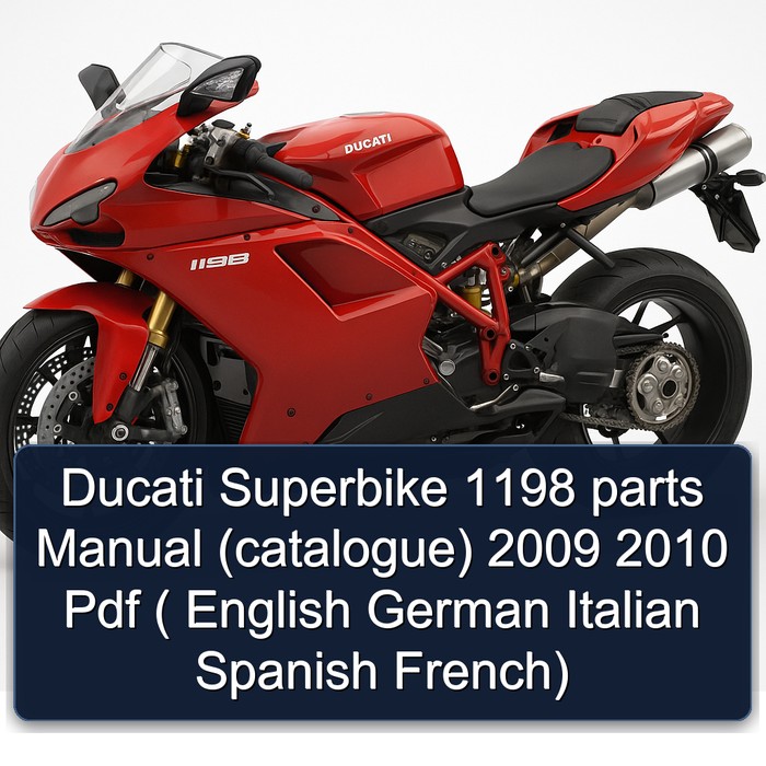 Ducati Superbike 1198 parts Manual (catalogue) 2009 2010 Pdf ( English German Italian Spanish French)