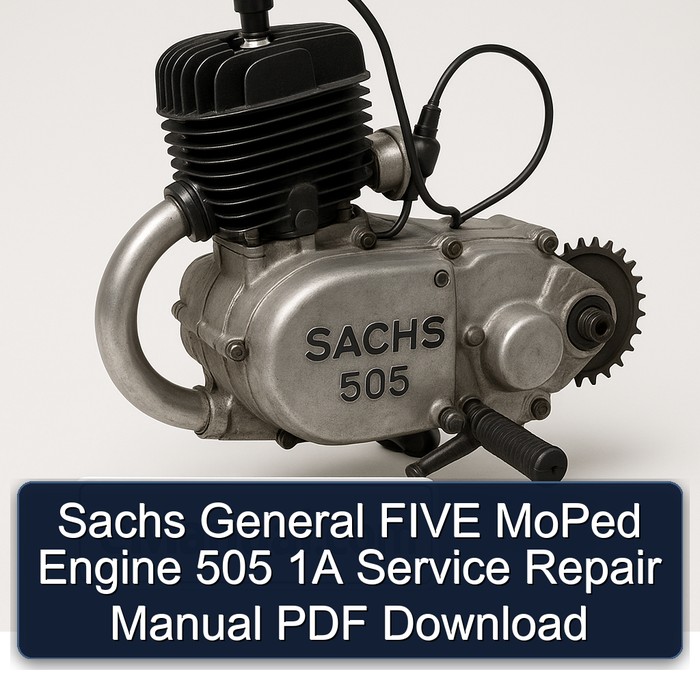 Sachs General FIVE Moped Motor 505 1A Service-Handbuch PDF Download