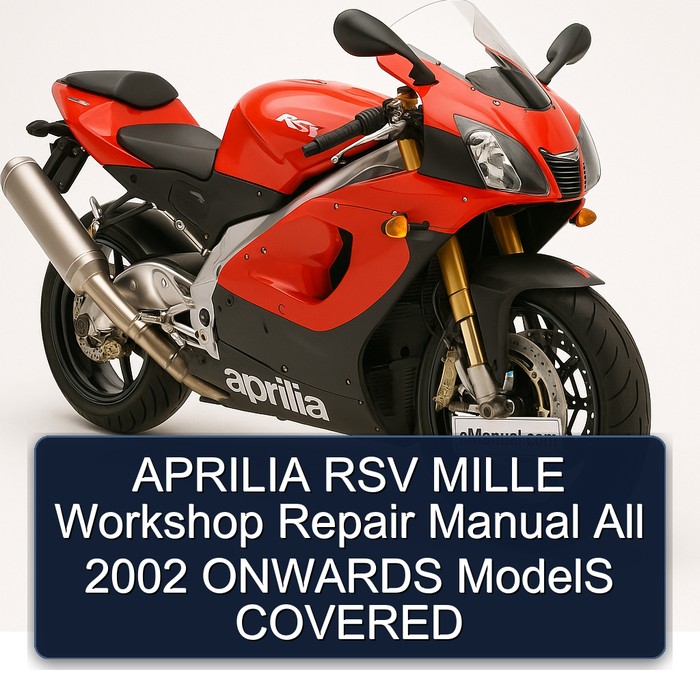 APRILIA RSV MILLE Workshop Repair Manual All 2002 ONWARDS ModelS COVERED