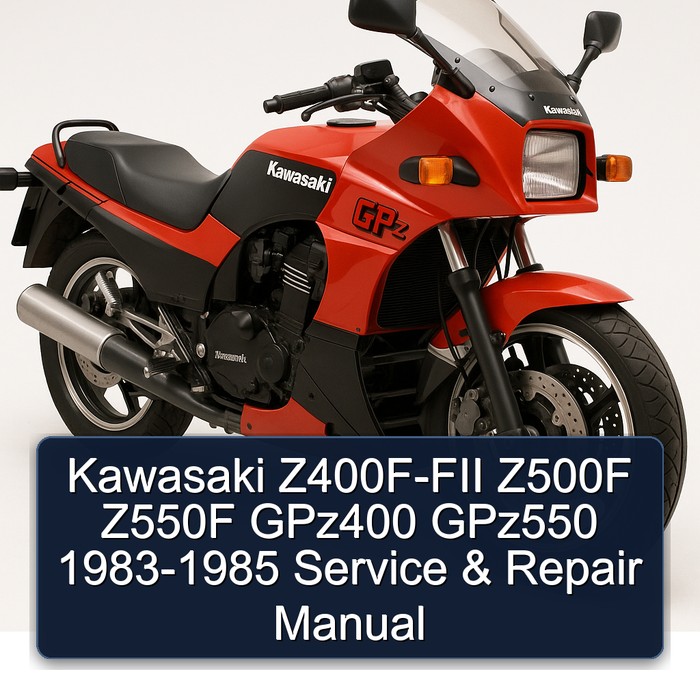 Kawasaki Z400F-FII Z500F Z550F GPz400 GPz550 1983-1985 Manual de servicio y reparación