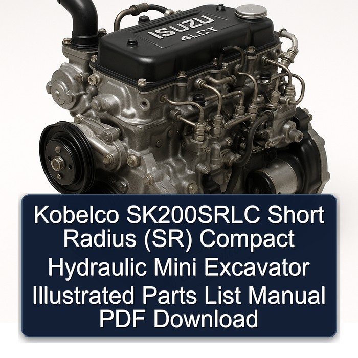 Kobelco SK200SRLC Short Radius (SR) Compact Hydraulic Mini Excavator Illustrated Parts List Manual PDF Download