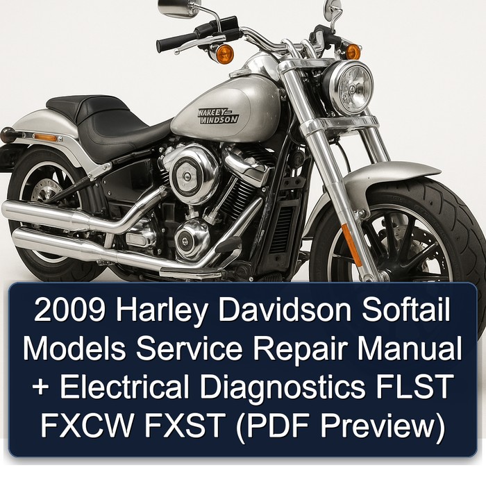 2009 Harley Davidson Softail Models Service Repair Manual + Electrical Diagnostics FLST FXCW FXST (PDF Preview)