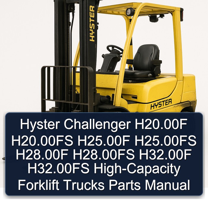Manual de Partes para Carretillas Elevadoras de Alta Capacidad Hyster CHALLENGER H20.00F/FS, H25.00F/FS, H28.00F/FS, H32.00F/FS