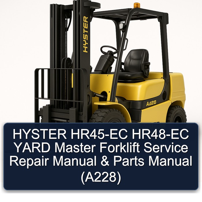 Manual de Servicio y Repuestos para Carretillas Elevadoras Hyster HR45-EC HR48-EC YARD Master