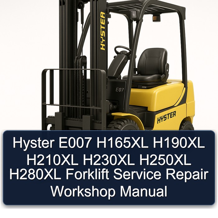 Manual de Servicio y Reparación de Montacargas Hyster E007 H165XL-H280XL