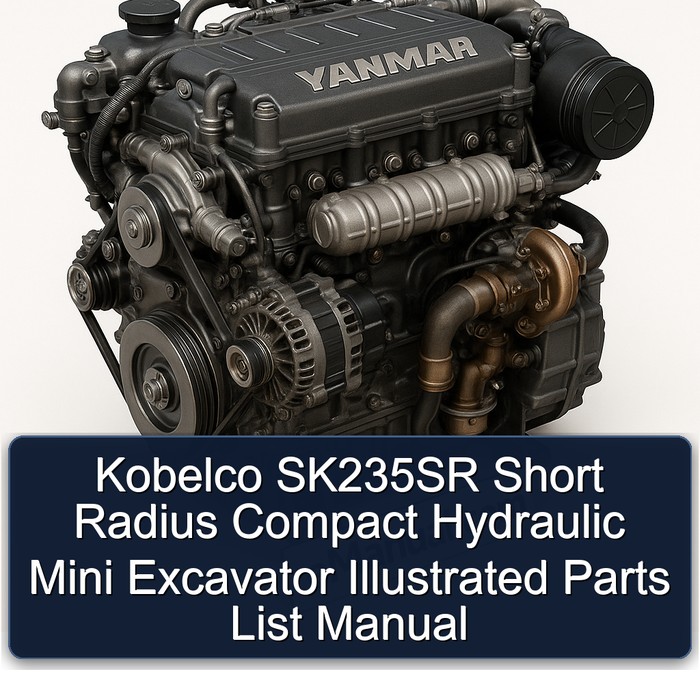 Kobelco SK235SR Short Radius Compact Hydraulic Mini Excavator Illustrated Parts List Manual