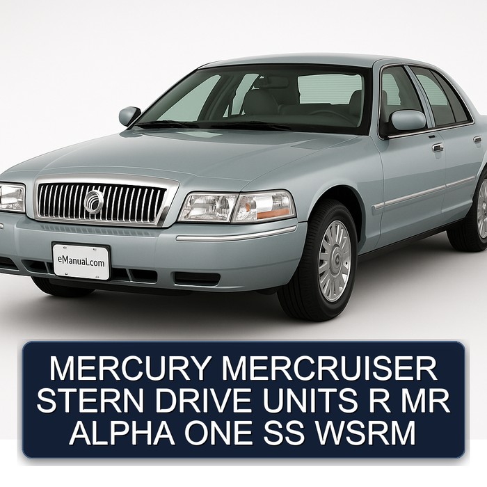 MERCURY MERCRUISER STERN DRIVE UNITS R MR ALPHA ONE SS WSRM
