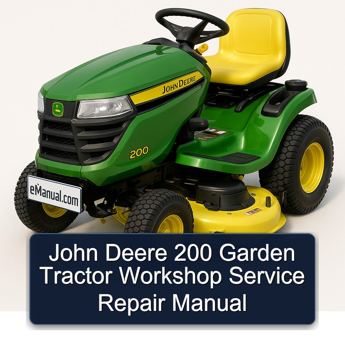 Manual de Servicio y Reparación para Tractor de Jardín John Deere 200