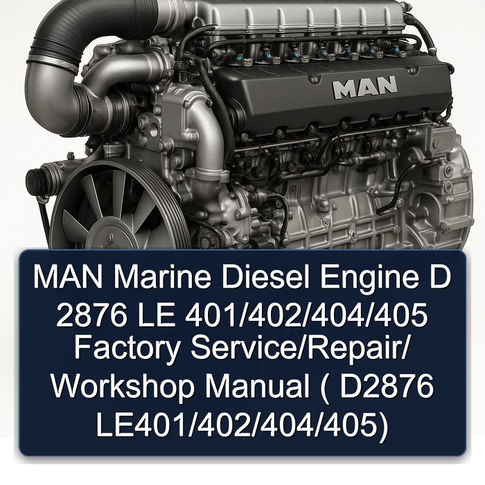 MAN Marine Diesel Engine D 2876 LE 401/402/404/405 Factory Service/Repair/ Workshop Manual ( D2876 LE401/402/404/405)