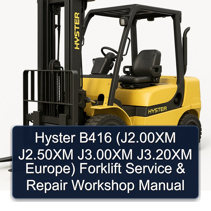Hyster B416 (J2.00XM, J2.50XM, J3.00XM, J3.20XM Europa) Werkstatt-Handbuch für Service und Reparatur