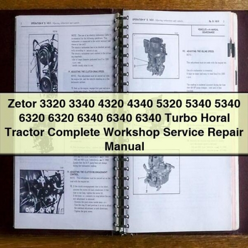 Zetor 3320, 3340, 4320, 4340, 5320, 5340, 6320, 6340, 6340 Turbo Horal Tractor Workshop Service Repair Manual PDF Download