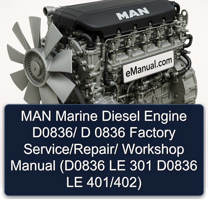 MAN Marine Diesel Engine D0836/ D 0836  Factory Service/Repair/ Workshop Manual (D0836 LE 301 D0836 LE 401/402)