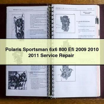 Polaris Sportsman 6x6 800 Efi 2009 2010 2011 Service Repair Manual