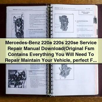 Mercedes-Benz 220a 220s 220se Service Repair Manual
