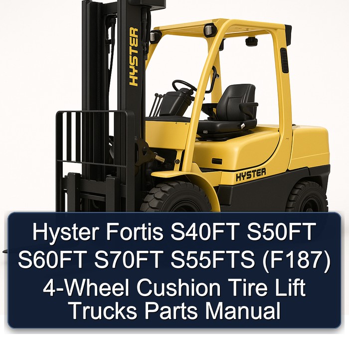 Hyster Fortis S40FT S50FT S60FT S70FT S55FTS (F187) 4-Wheel Cushion Tire Lift Trucks Parts Manual 