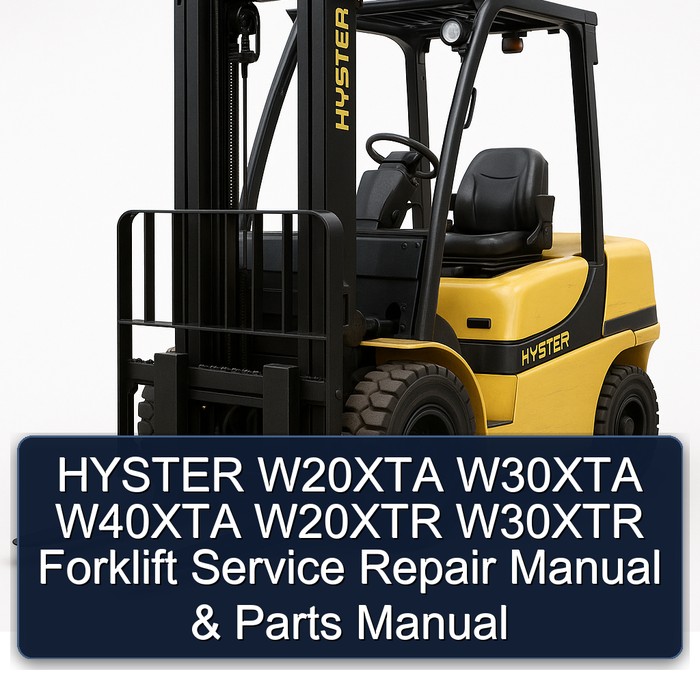 Manual de Servicio y Piezas para Montacargas Hyster W20XTA, W30XTA, W40XTA, W20XTR, W30XTR