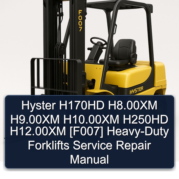 Hyster H170HD - H280HD Schwerlast-Gabelstapler Service und Reparaturhandbuch