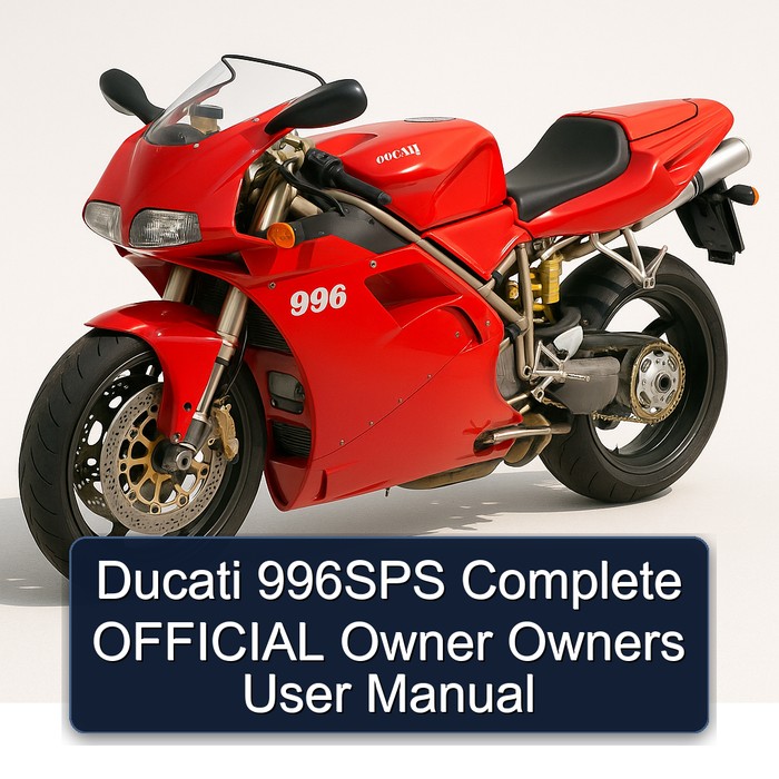 Ducati 996SPS Complete OFFICIAL Owner Owners User Manual