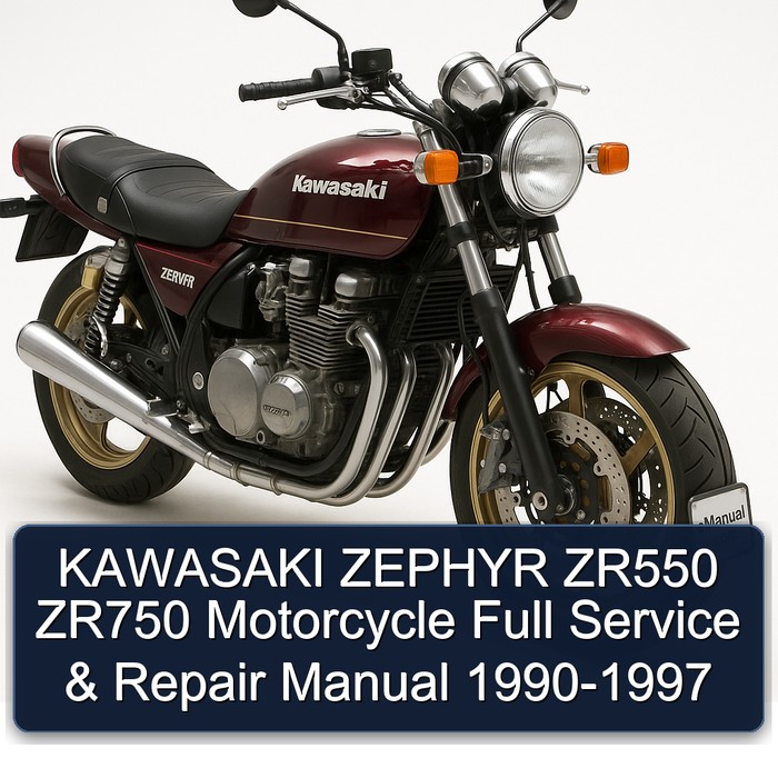 KAWASAKI ZEPHYR ZR550 ZR750 Motorcycle Full Manual de servicio y reparación 1990-1997