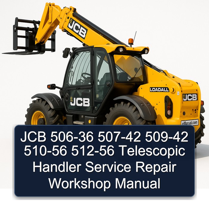 JCB 506-36 507-42 509-42 510-56 512-56 Telescopic Handler Service Repair Workshop Manual