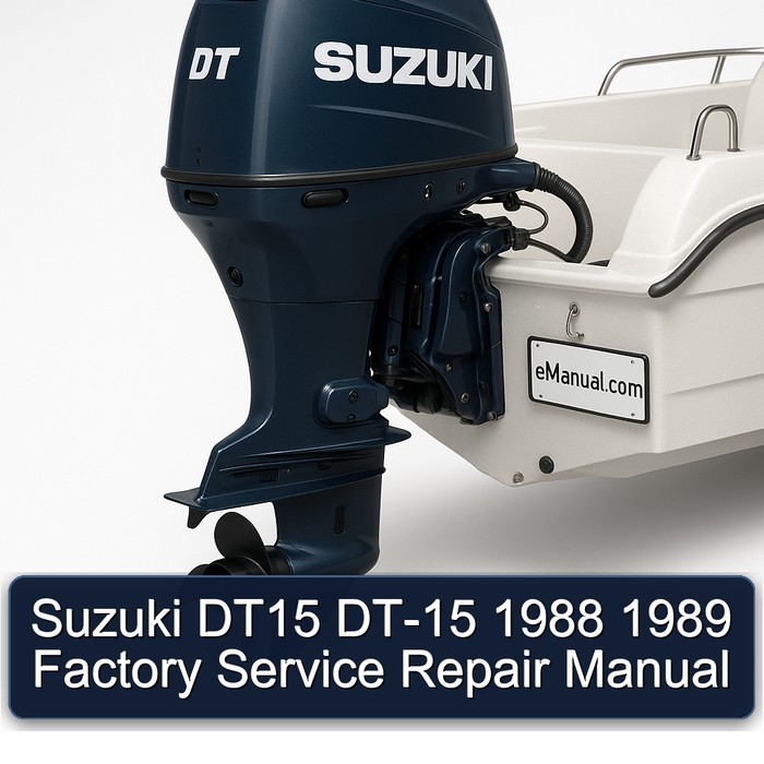 Suzuki DT15 DT-15 1988 1989 Factory Manual de servicio y reparación
